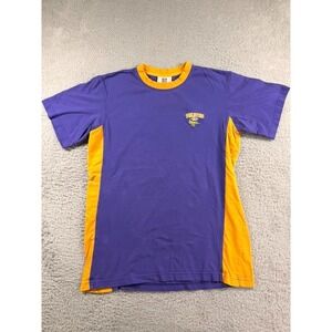 VINTAGE Minnesota Vikings Shirt Mens Small Color Block Embroidered NFL